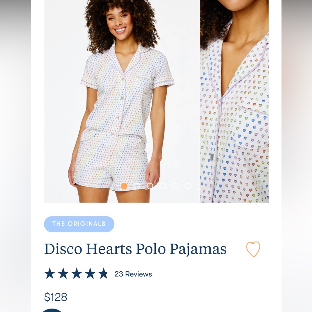 DISCO HEARTS roller rabbit rainbow heart pjs